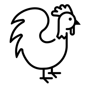 dog training win graphic - chicken icon