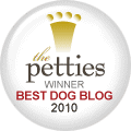 best dog blog award badge