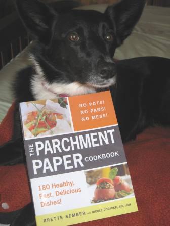 best dog blog, champion of my heart, border collie with the parchment paper cookbook