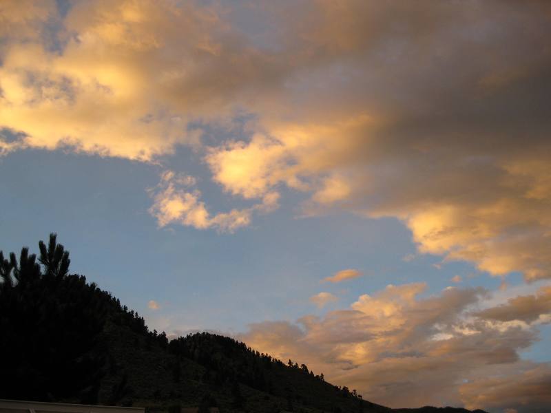 colorado mountain sunset