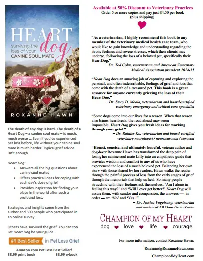 heart dog surviving the loss of your canine soul mate by roxanne hawn bulk orders for veterinary hospitals