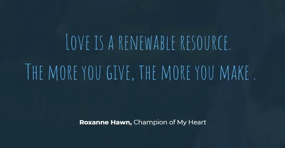 love is a renewable resource. the more you give the more you make