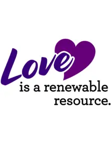 love is a renewable resource design as background CTA image
