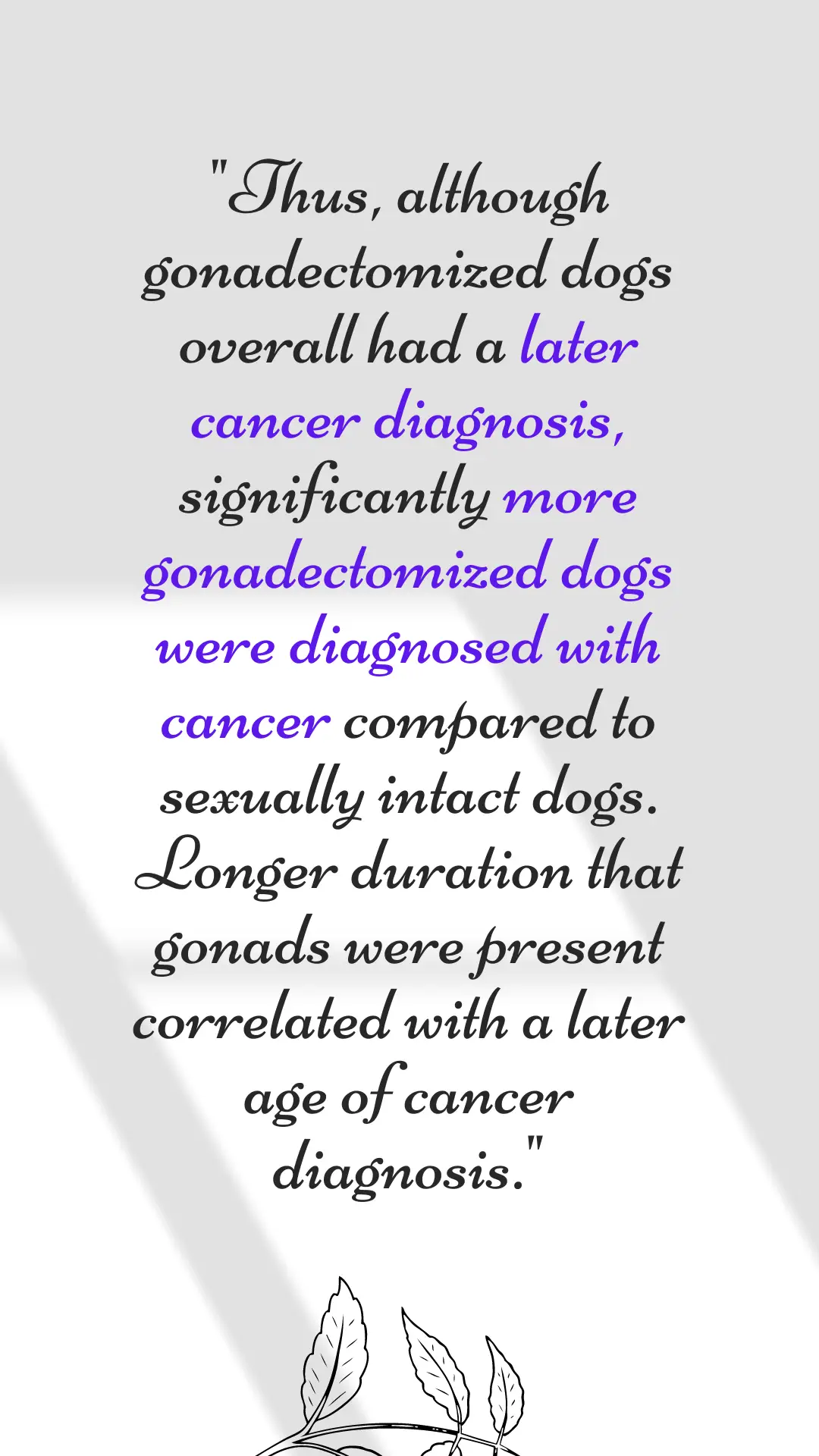 dog vasectomy and ovary sparing spay quote from published study - the full text of the quote is below the image
