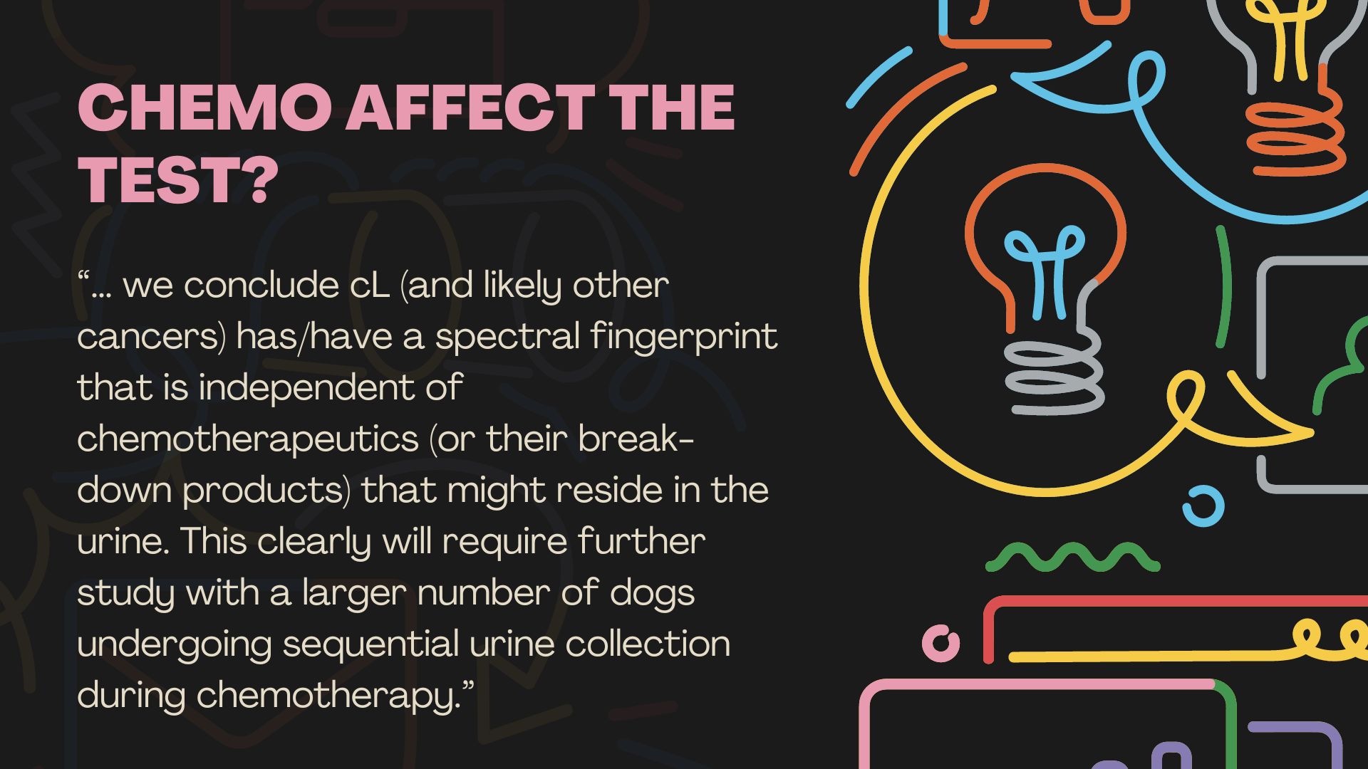 detecting dog cancers via urinalysis study quote 3-- The full text of the quote is written in full near this image in the text of the online article. 