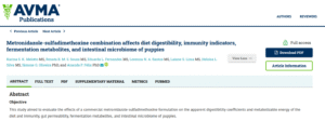 study into common tummy meds puppies main graphic - Image of the study headline, authors and objective